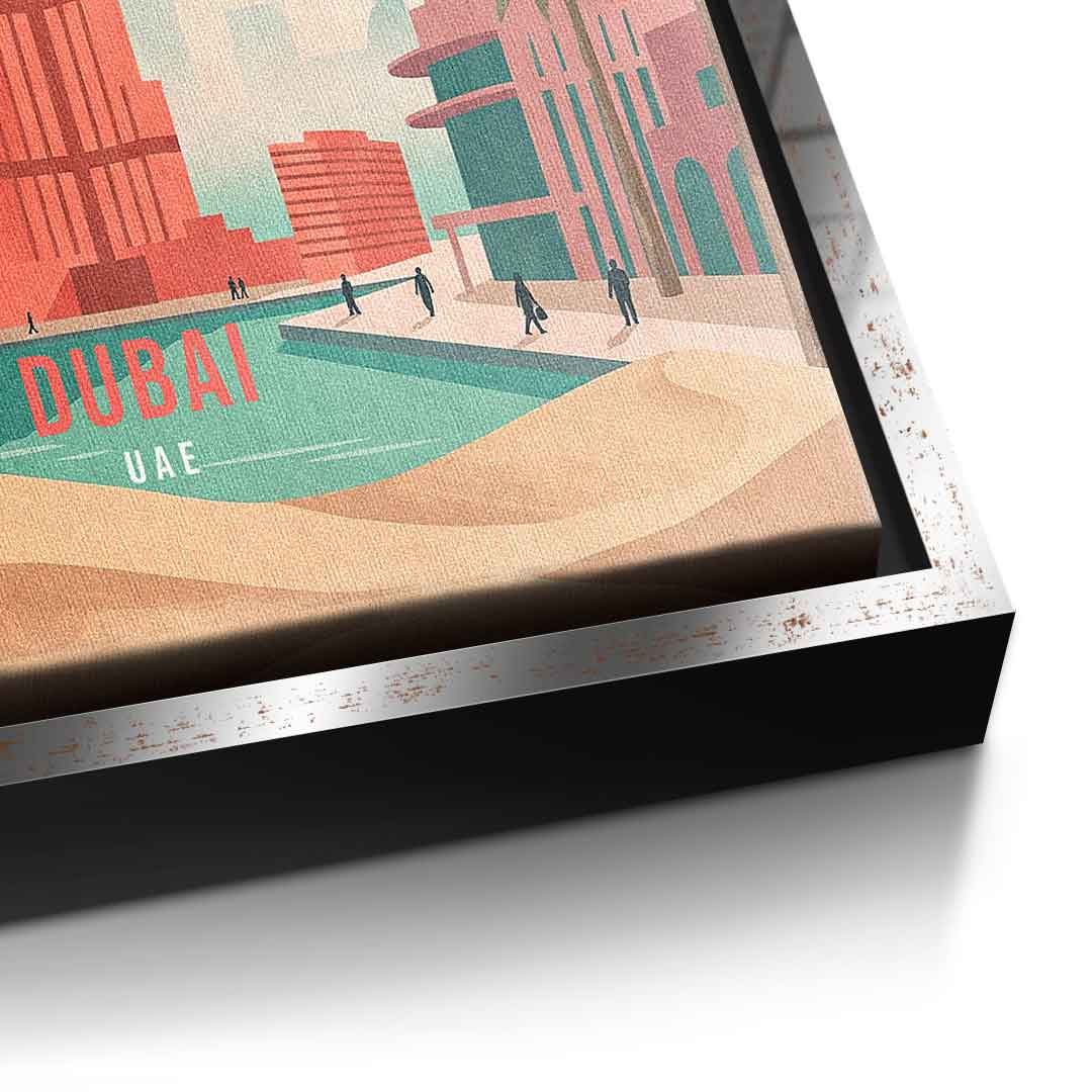 DOTCOMCANVAS Dubai Leinwandbild Detail silber