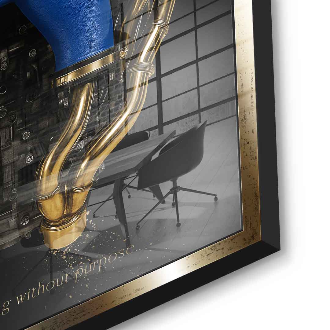 DOTCOMCANVAS 24K Feingold Bild Ford GT Engine - 24K Feingold