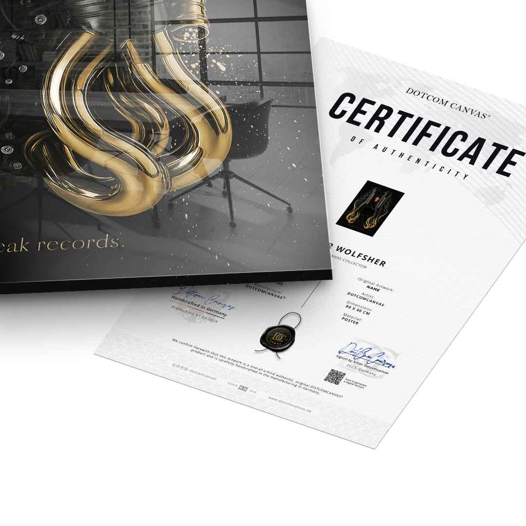 DOTCOMCANVAS 24K Feingold Bild Koenigsegg Engine - 24K Feingold
