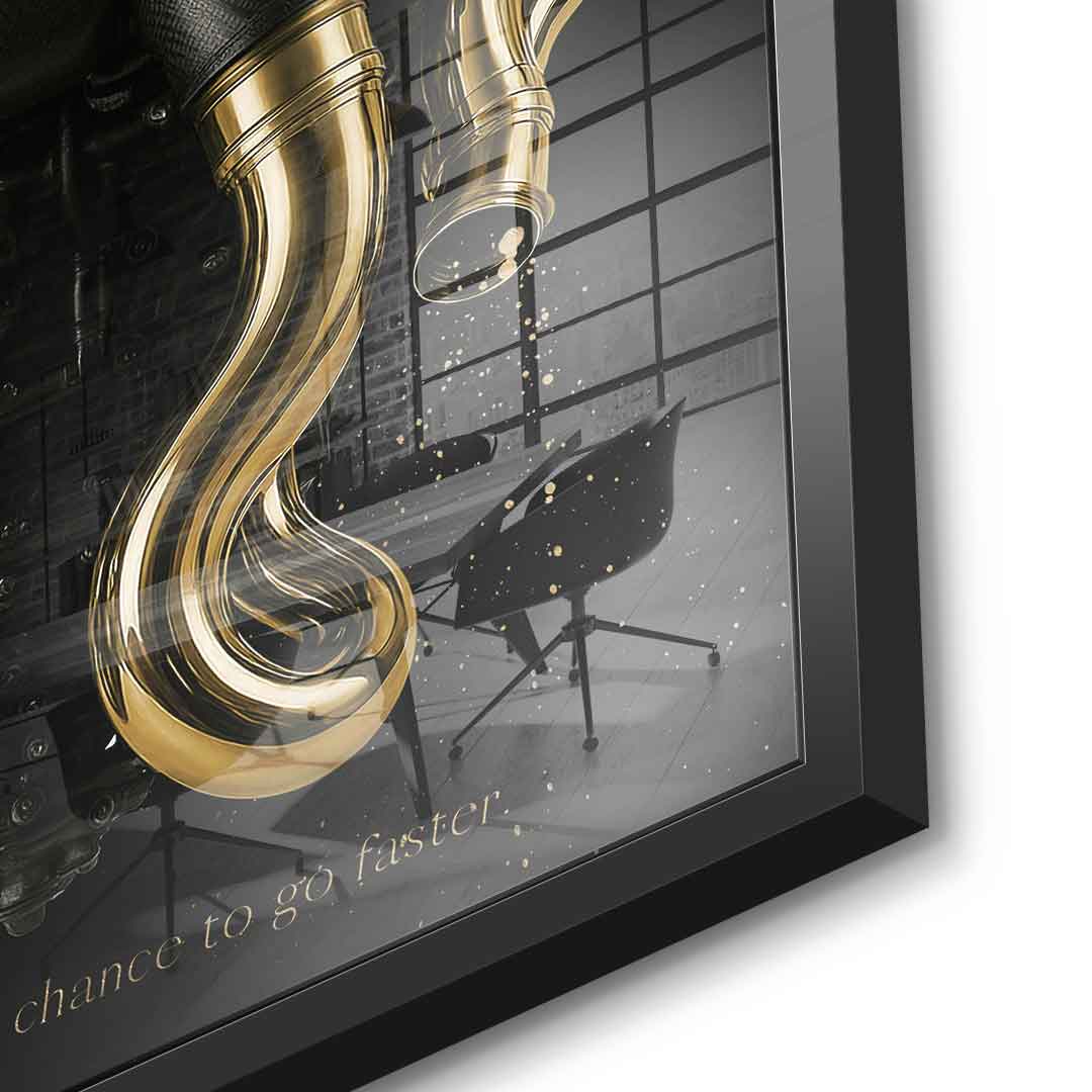 DOTCOMCANVAS 24K Feingold Bild Maclaren Engine - 24K Feingold