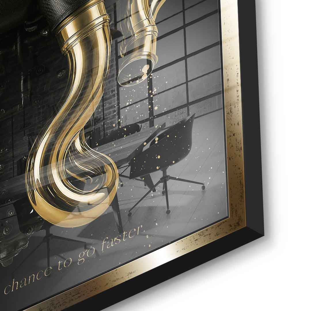 DOTCOMCANVAS 24K Feingold Bild Maclaren Engine - 24K Feingold