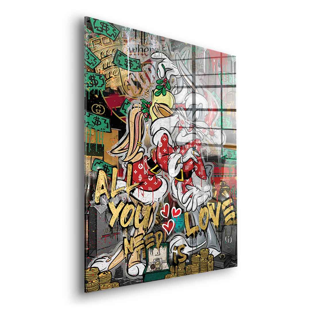 DOTCOMCANVAS 24K Feingold Bild Lovely Bunny - 24K Feingold