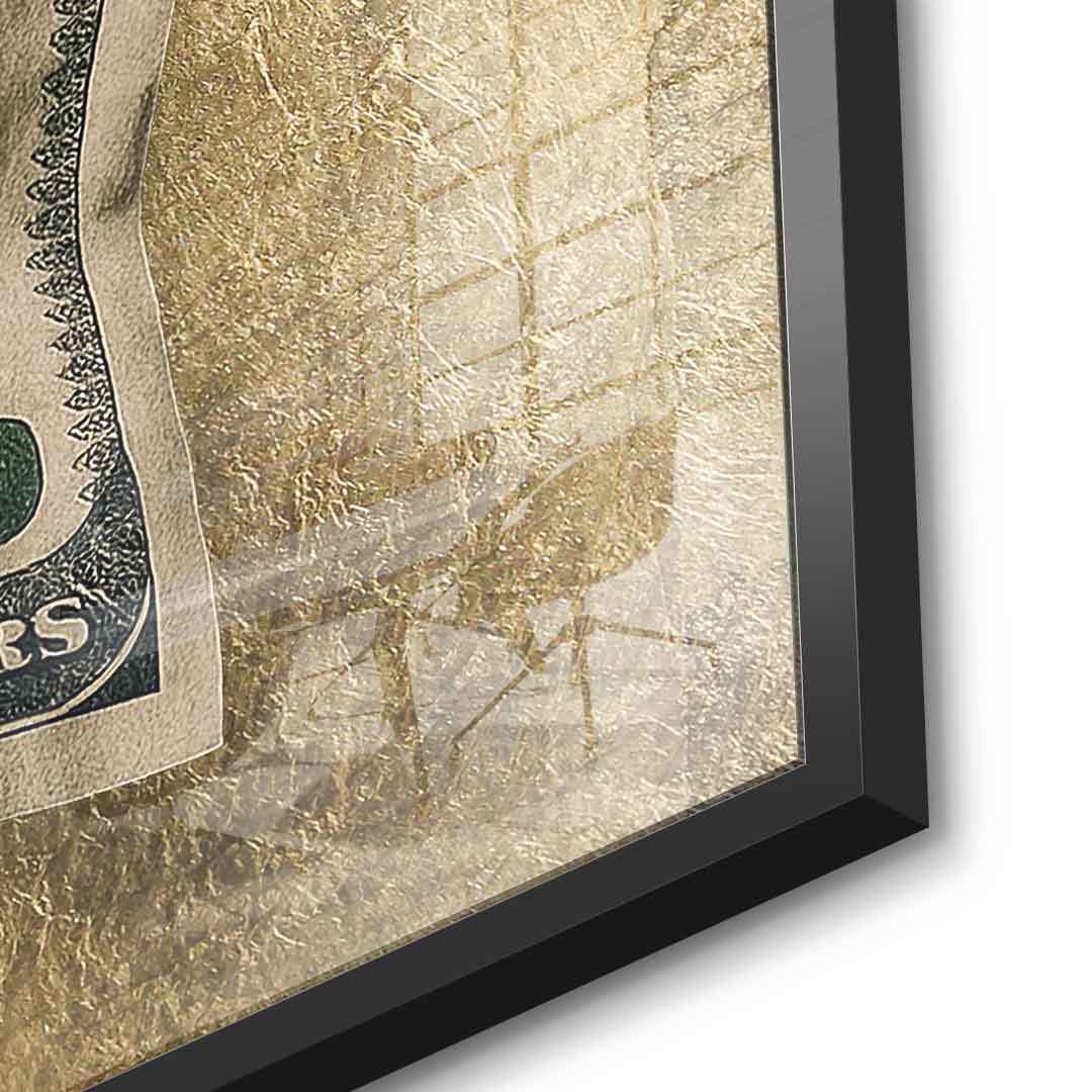DOTCOMCANVAS 24K Feingold Bild Wealth is Timing - 24K Feingold