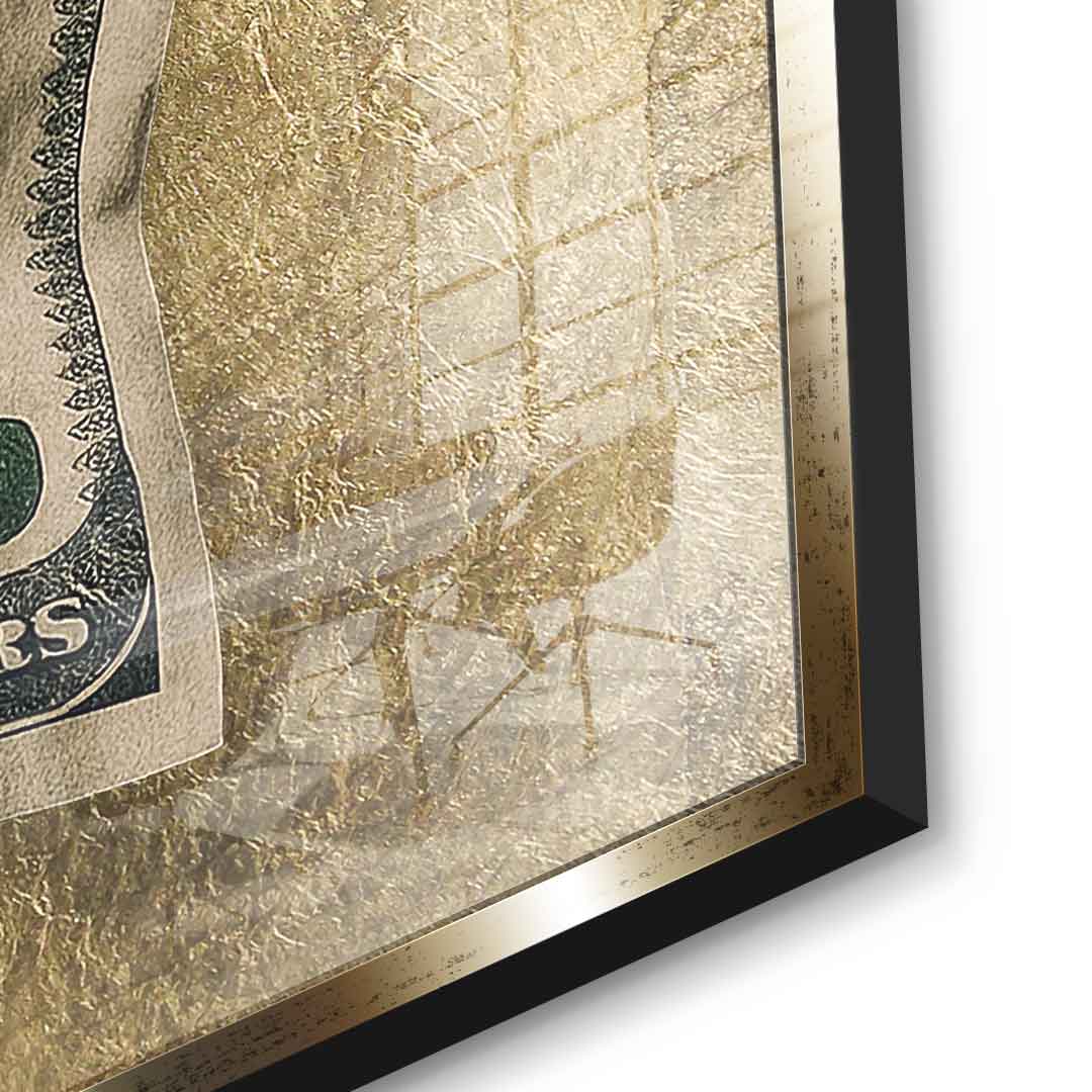 DOTCOMCANVAS 24K Feingold Bild Wealth is Timing - 24K Feingold