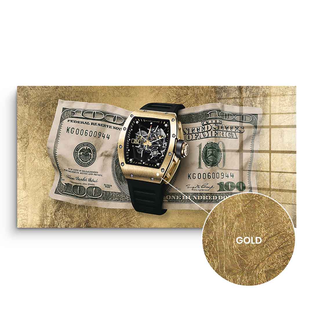 DOTCOMCANVAS 24K Feingold Bild Time to Action - 24K Feingold