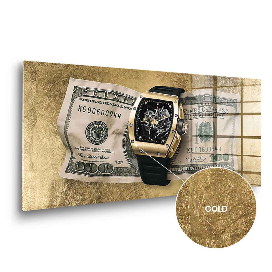 DOTCOMCANVAS 24K Feingold Bild Time to Action - 24K Feingold