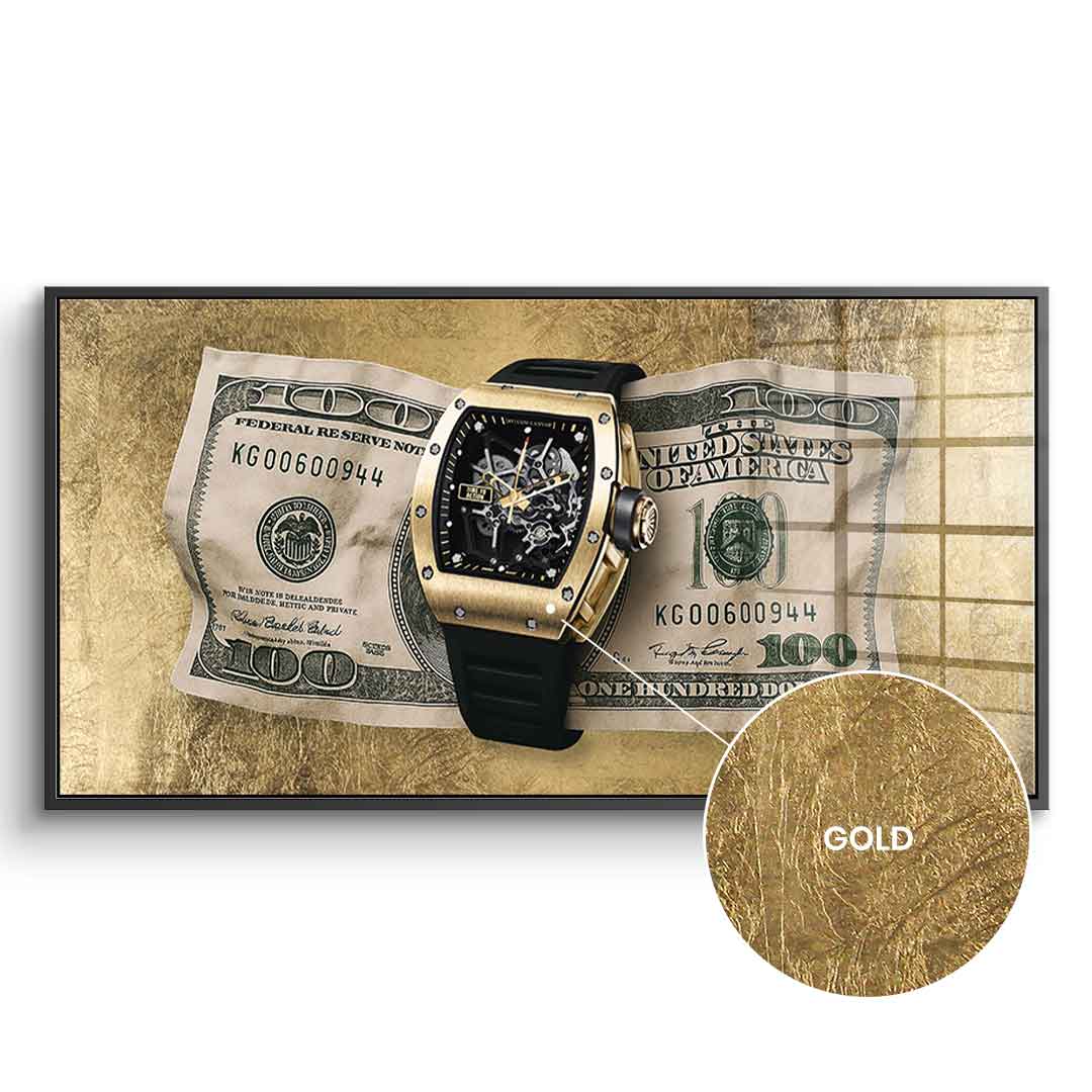 DOTCOMCANVAS 24K Feingold Bild Time to Action - 24K Feingold
