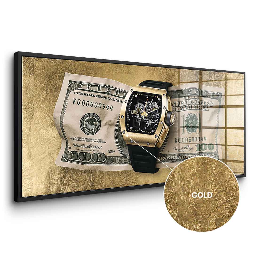 DOTCOMCANVAS 24K Feingold Bild Time to Action - 24K Feingold