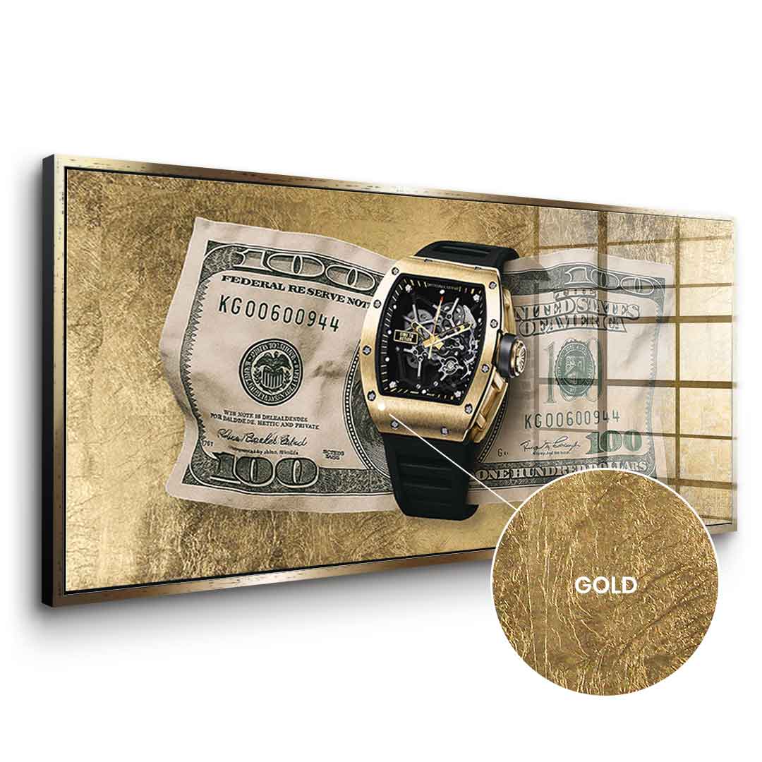 DOTCOMCANVAS 24K Feingold Bild Time to Action - 24K Feingold