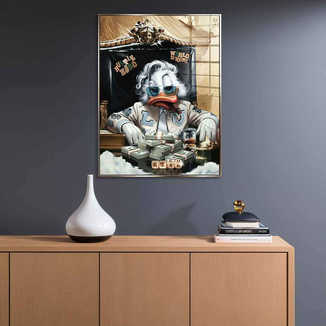 DOTCOMCANVAS 24K Feingold Bild Scarface Duck - 24K Feingold
