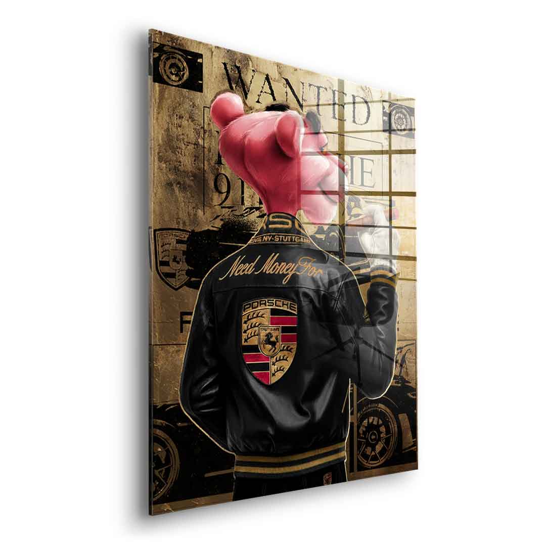 DOTCOMCANVAS 24K Feingold Bild Need Money for Porsche - 24K Feingold