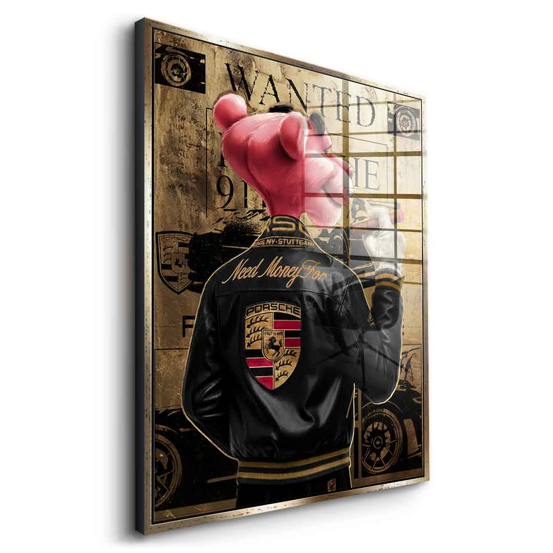 DOTCOMCANVAS 24K Feingold Bild Need Money for Porsche - 24K Feingold