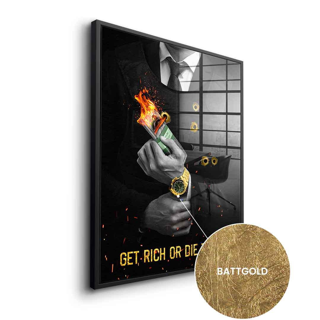 DOTCOMCANVAS 24K Feingold Bild Get rich Ansicht