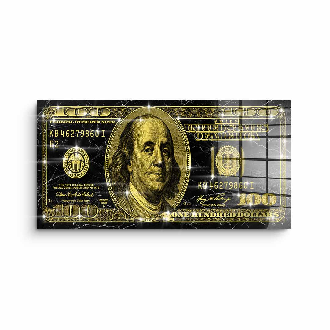 DOTCOMCANVAS 24K Feingold Bild Golden Dollar - 24K Feingold