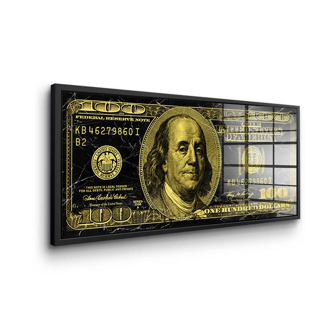 DOTCOMCANVAS 24K Feingold Bild Golden Dollar - 24K Feingold
