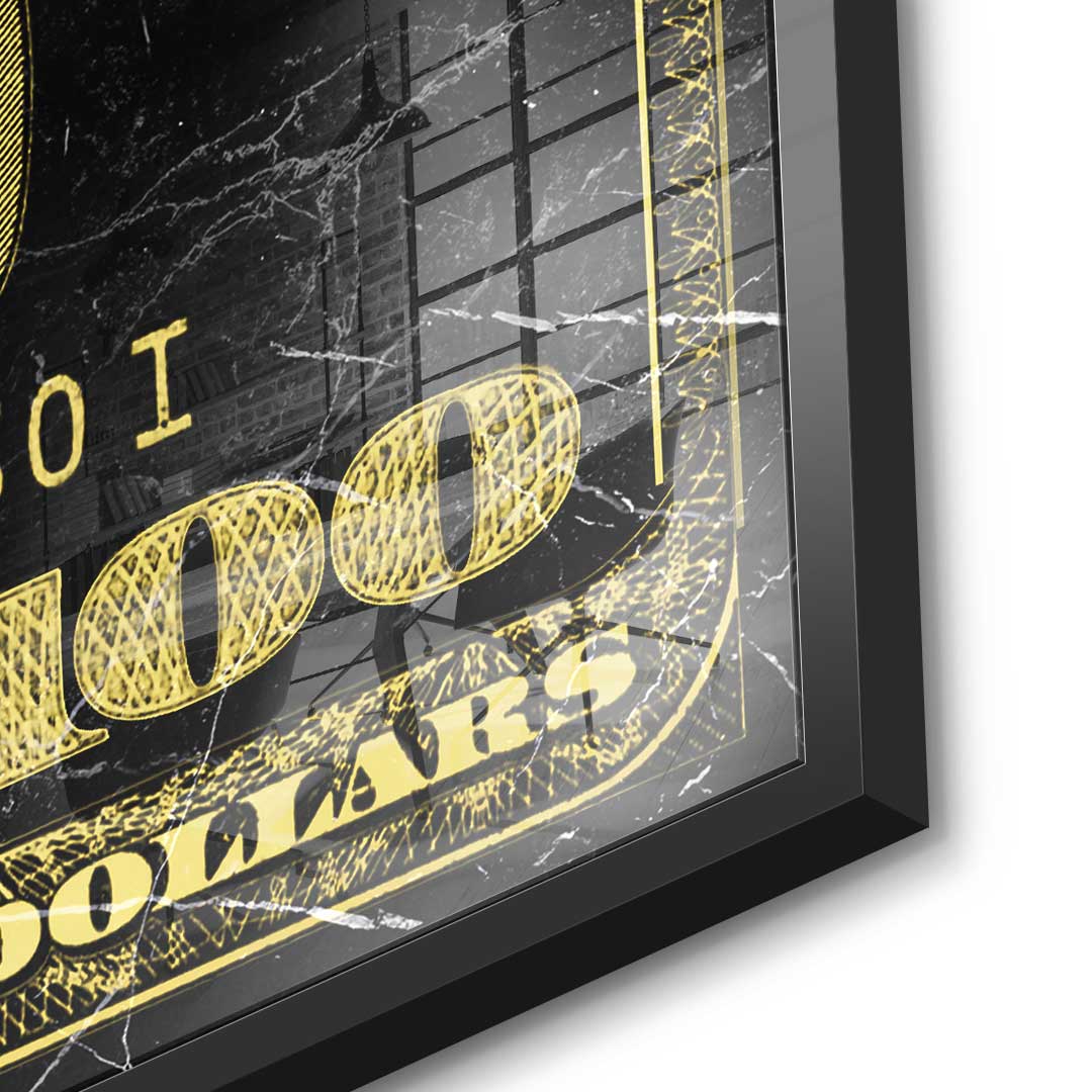 DOTCOMCANVAS 24K Feingold Bild Golden Dollar - 24K Feingold