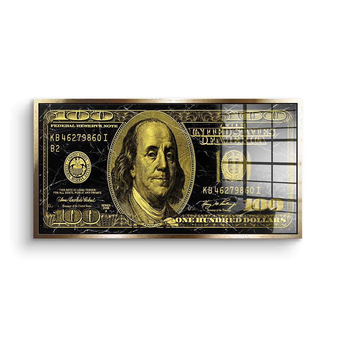 DOTCOMCANVAS 24K Feingold Bild Golden Dollar - 24K Feingold