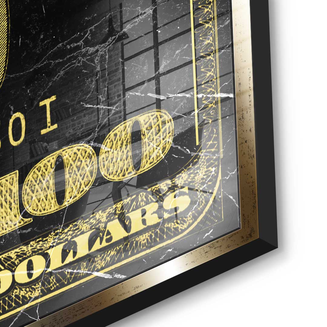 DOTCOMCANVAS 24K Feingold Bild Golden Dollar - 24K Feingold