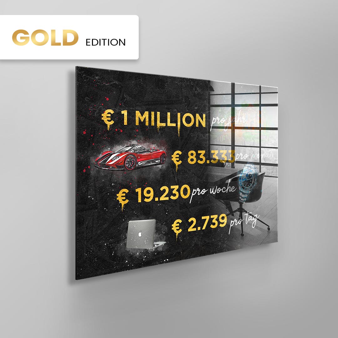 DOTCOMCANVAS 24K Feingold Bild ONE MILLION - 24K Feingold