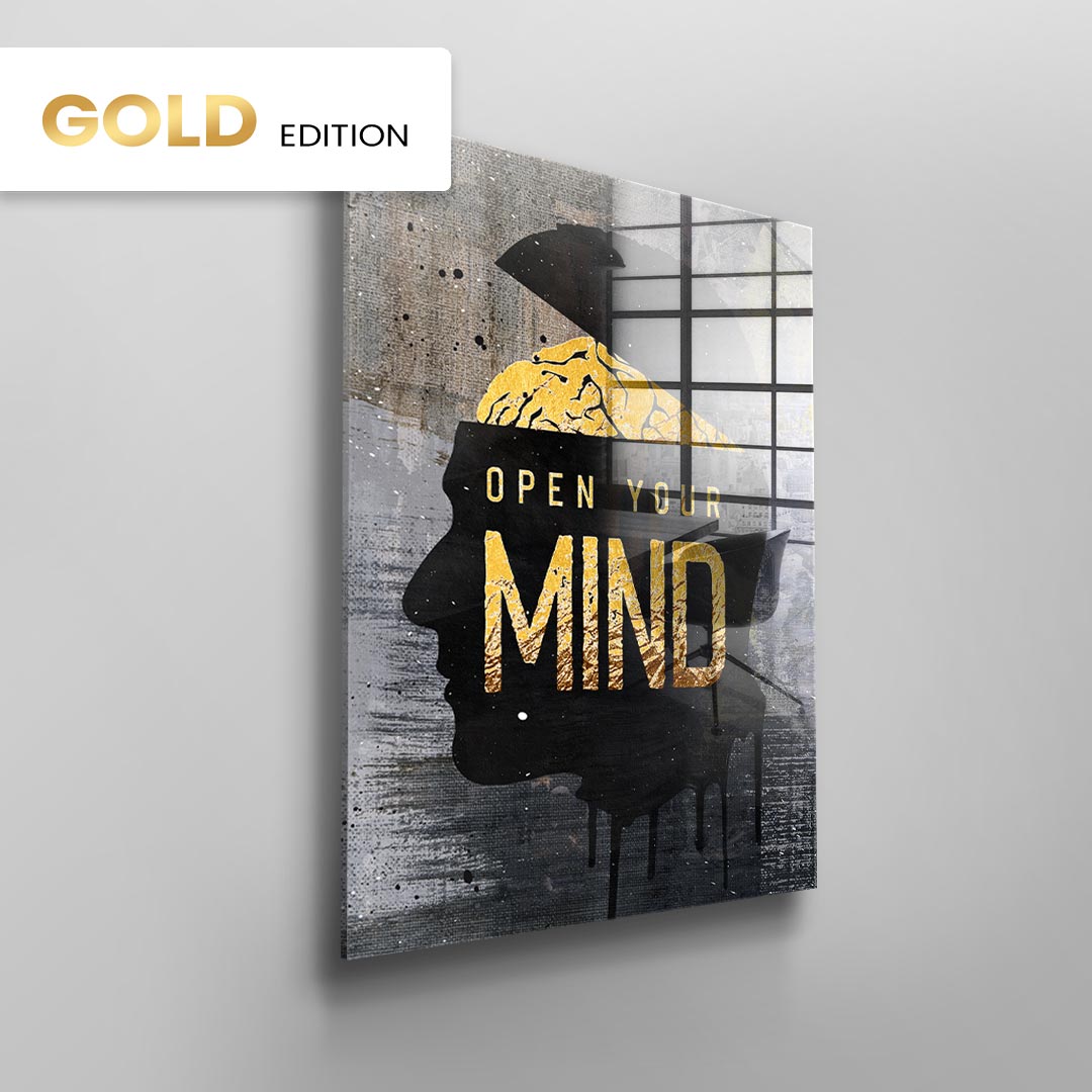 DOTCOMCANVAS 24K Feingold Bild OPEN YOUR MIND - 24K Feingold