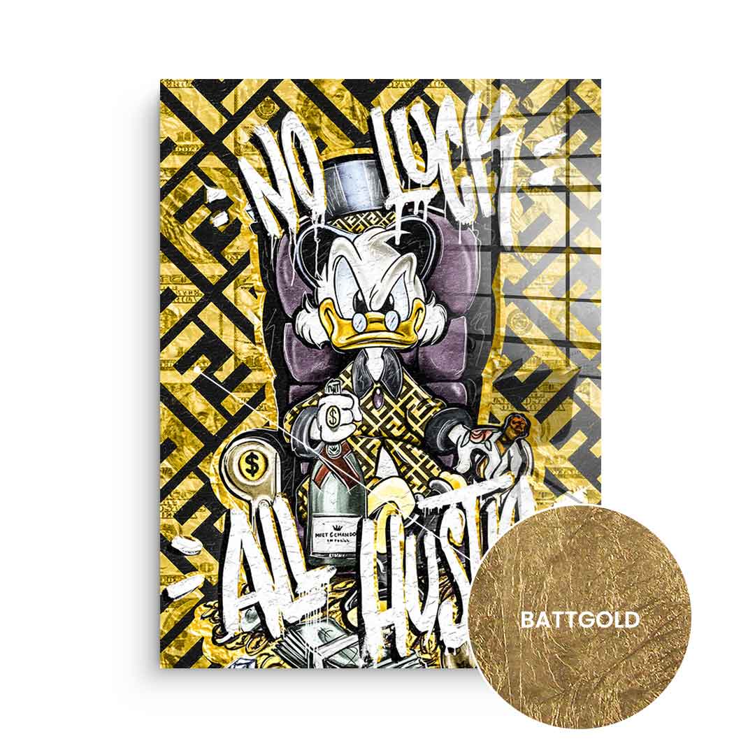 DOTCOMCANVAS 24K Feingold Bild ALL HUSTLE DUCK - 24K Feingold