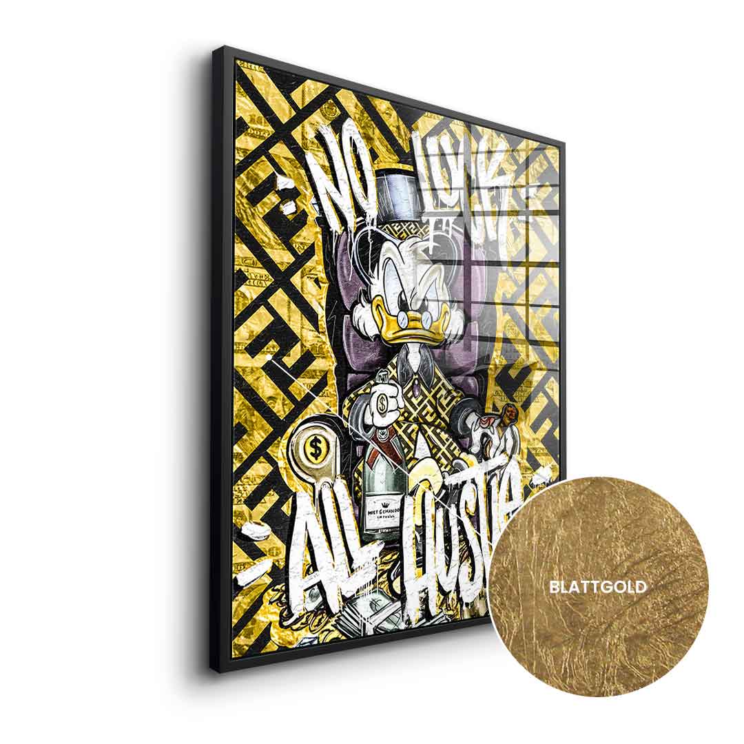 DOTCOMCANVAS 24K Feingold Bild ALL HUSTLE DUCK - 24K Feingold