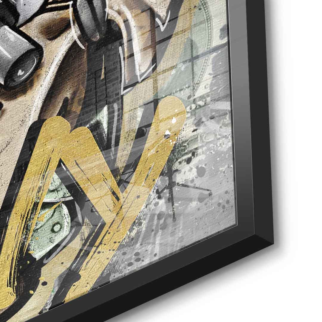 DOTCOMCANVAS 24K Feingold Bild NO MONEY DUCK - 24K Feingold