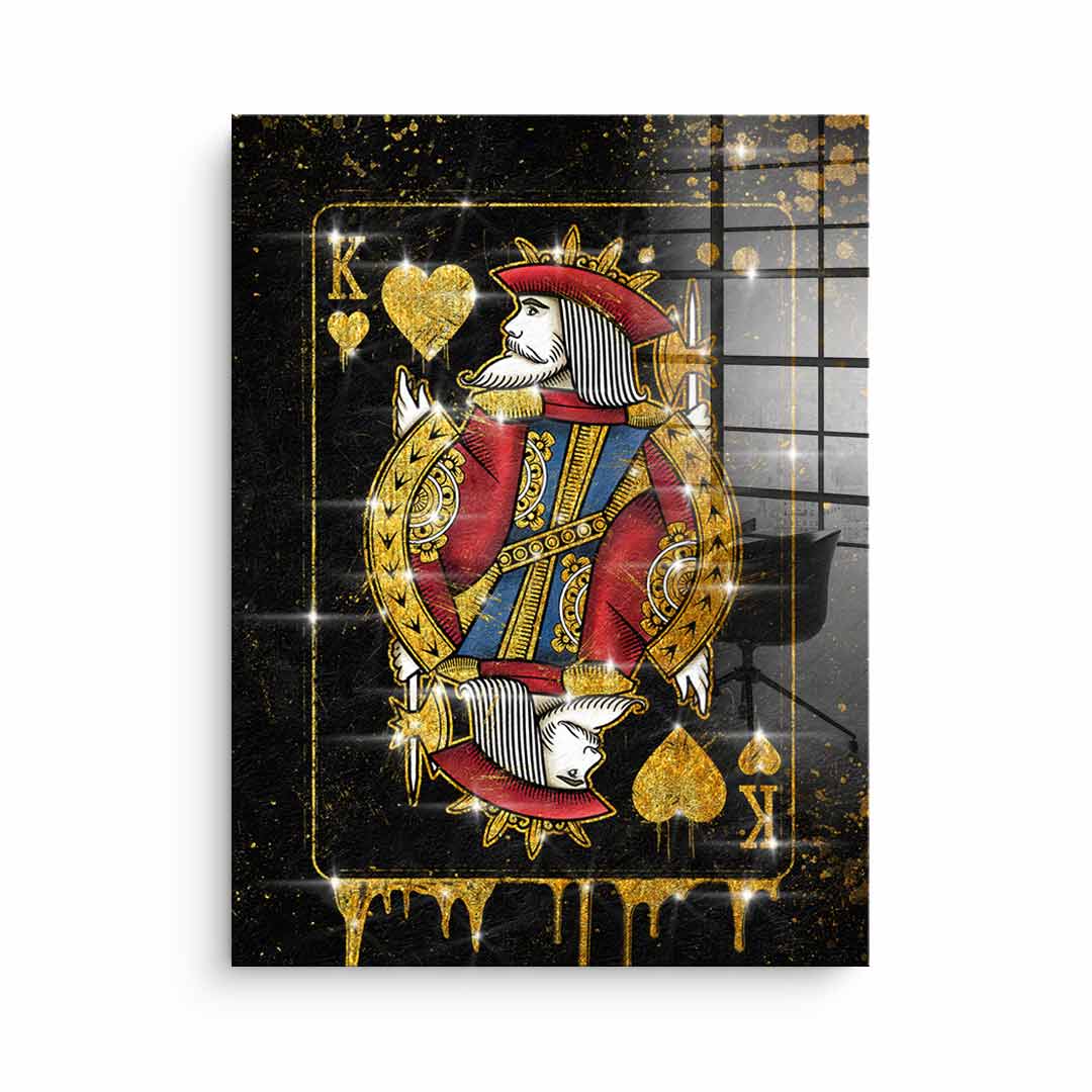 DOTCOMCANVAS 24K Feingold Bild King Card - 24K Feingold