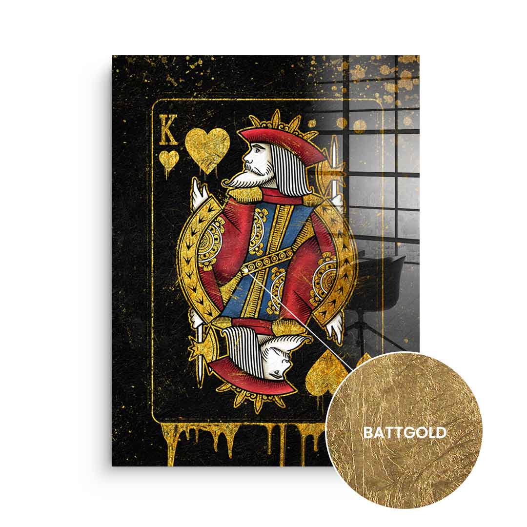 DOTCOMCANVAS 24K Feingold Bild King Card - 24K Feingold