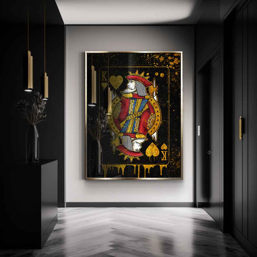 DOTCOMCANVAS 24K Feingold Bild King Card - 24K Feingold