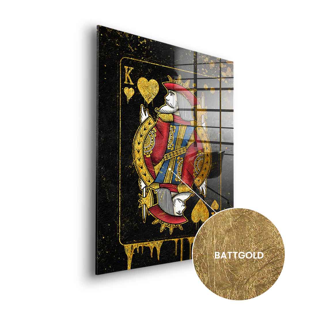 DOTCOMCANVAS 24K Feingold Bild King Card - 24K Feingold