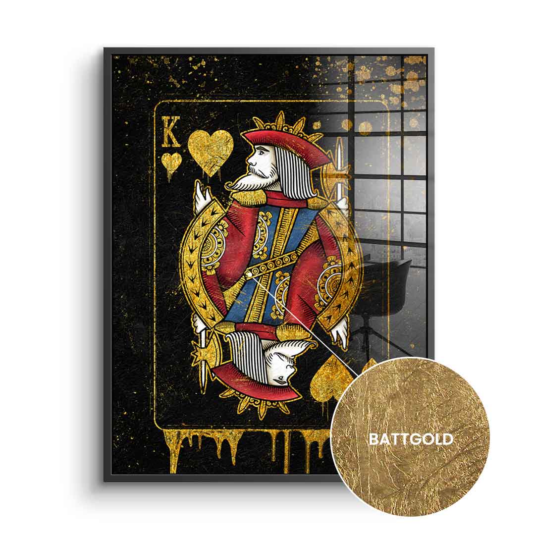 DOTCOMCANVAS 24K Feingold Bild King Card - 24K Feingold
