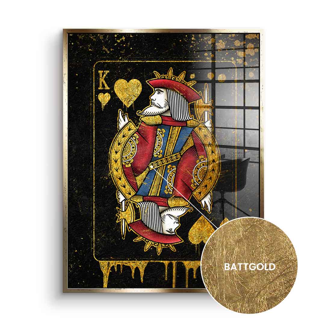 DOTCOMCANVAS 24K Feingold Bild King Card - 24K Feingold