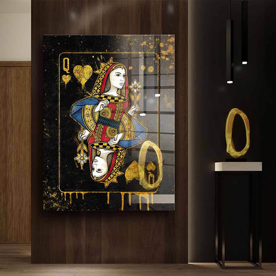 DOTCOMCANVAS 24K Feingold Bild Queen Card - 24K Feingold