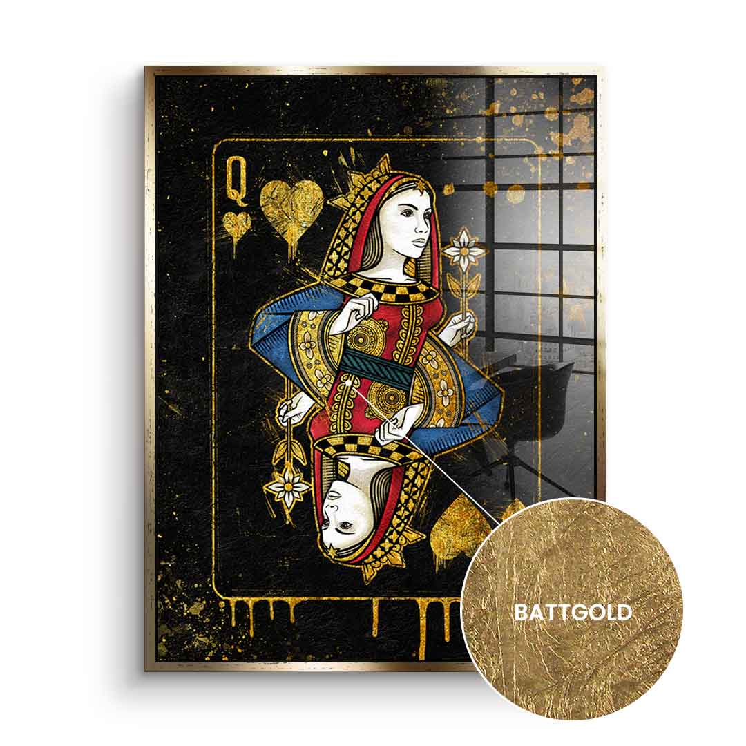 DOTCOMCANVAS 24K Feingold Bild Queen Card - 24K Feingold