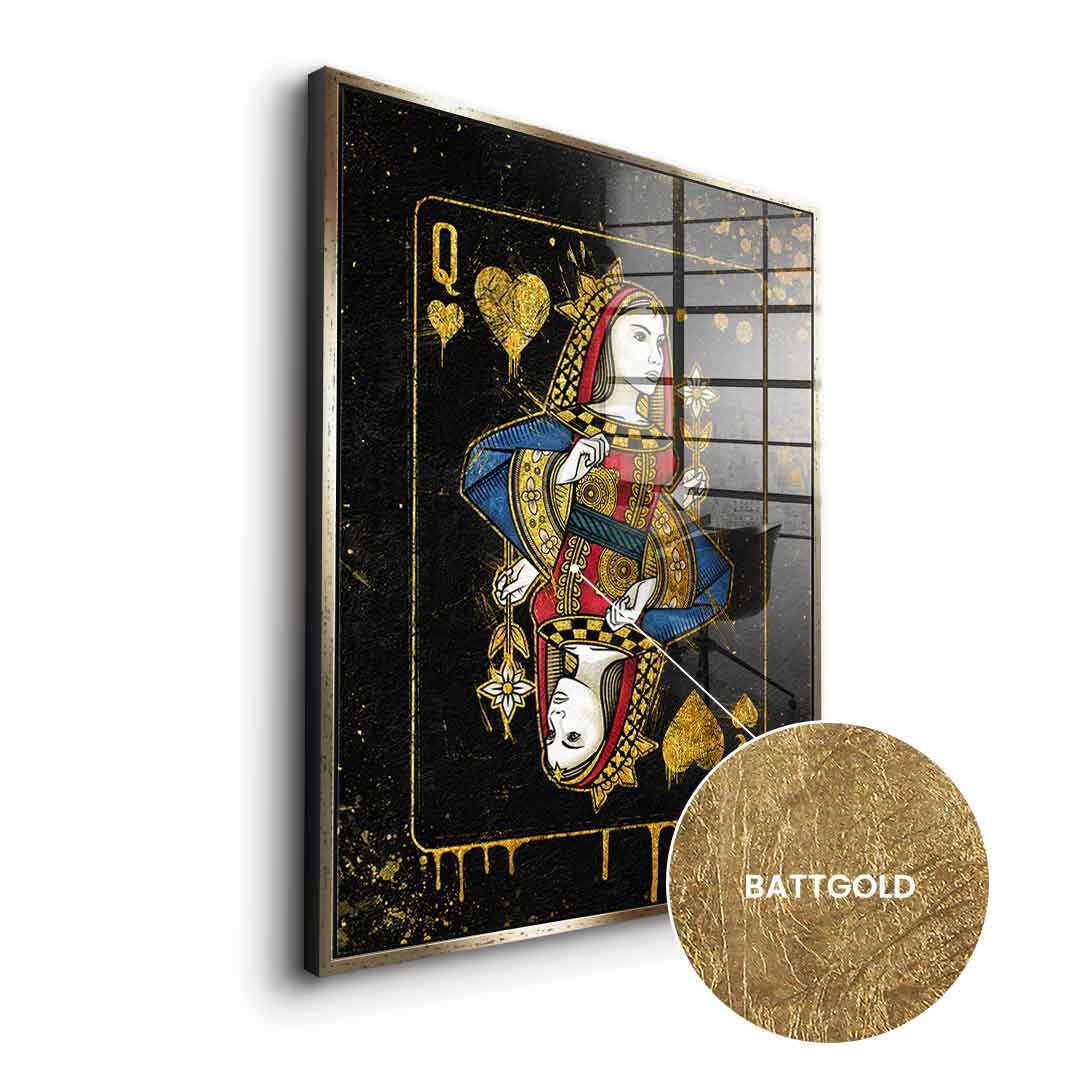 DOTCOMCANVAS 24K Feingold Bild Queen Card - 24K Feingold