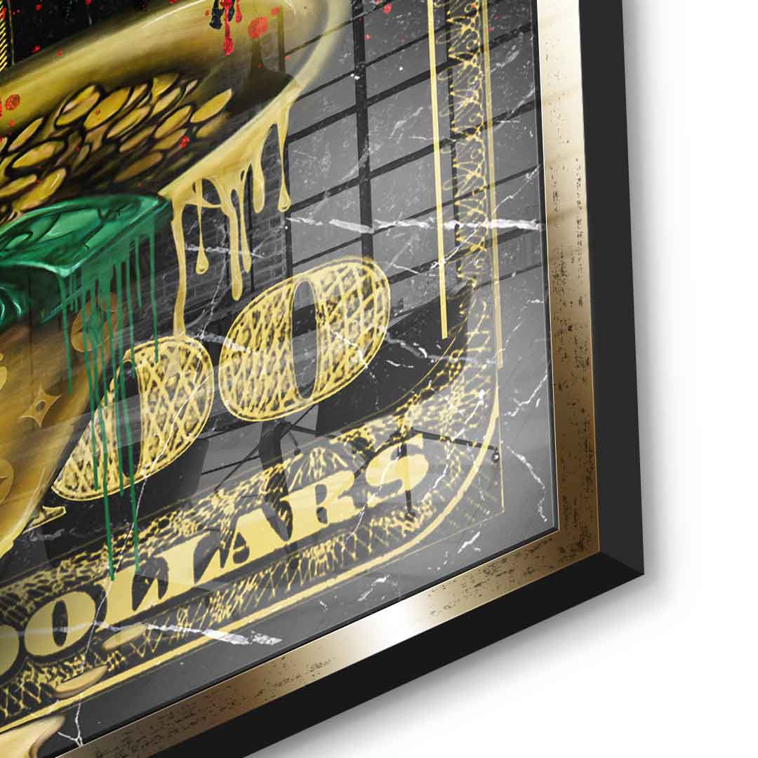 DOTCOMCANVAS 24K Feingold Bild MORE MONEY DUCK - 24K Feingold
