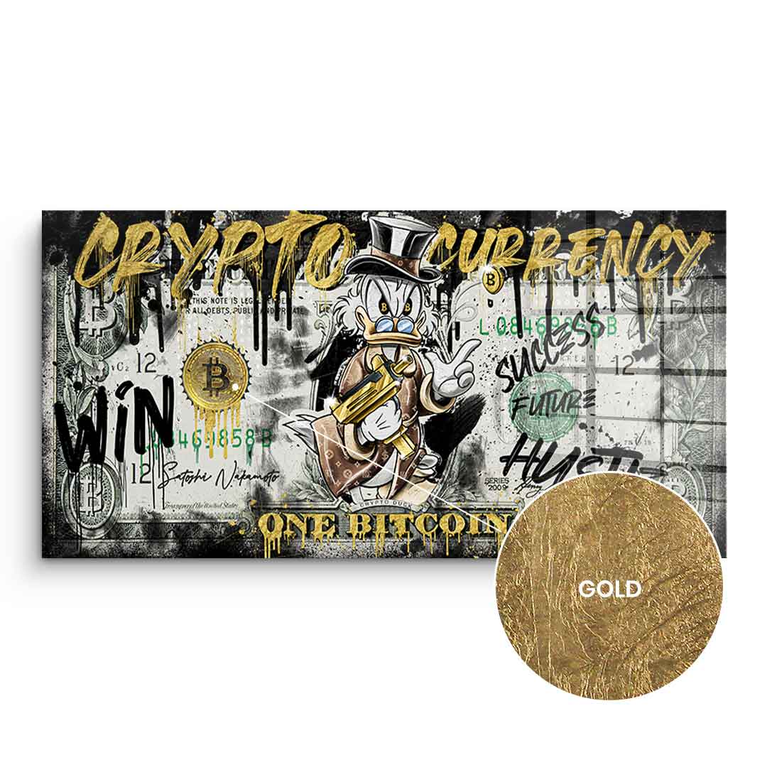 DOTCOMCANVAS 24K Feingold Bild CRYPTO DUCK - 24K Feingold