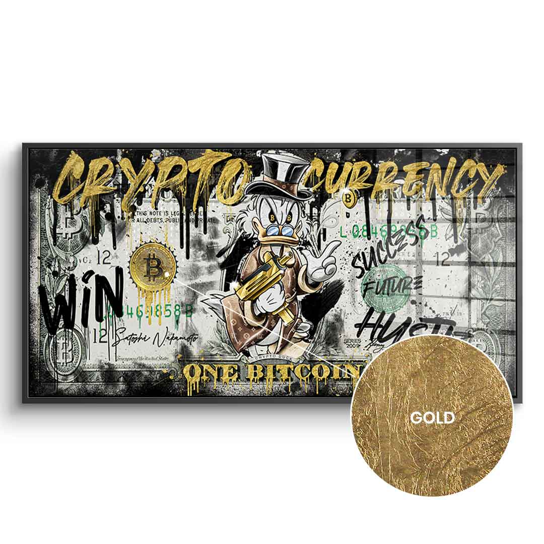 DOTCOMCANVAS 24K Feingold Bild CRYPTO DUCK - 24K Feingold