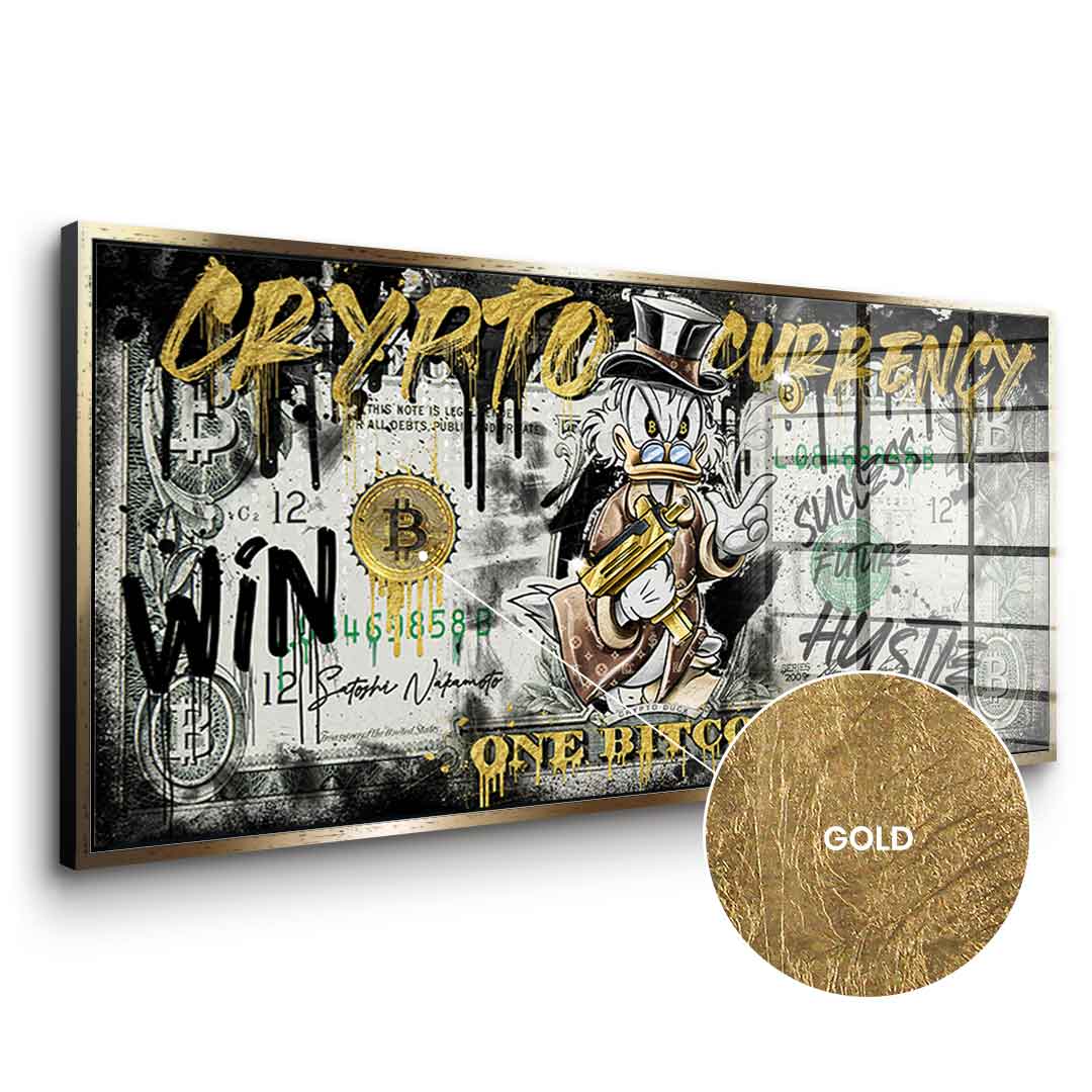 DOTCOMCANVAS 24K Feingold Bild CRYPTO DUCK - 24K Feingold