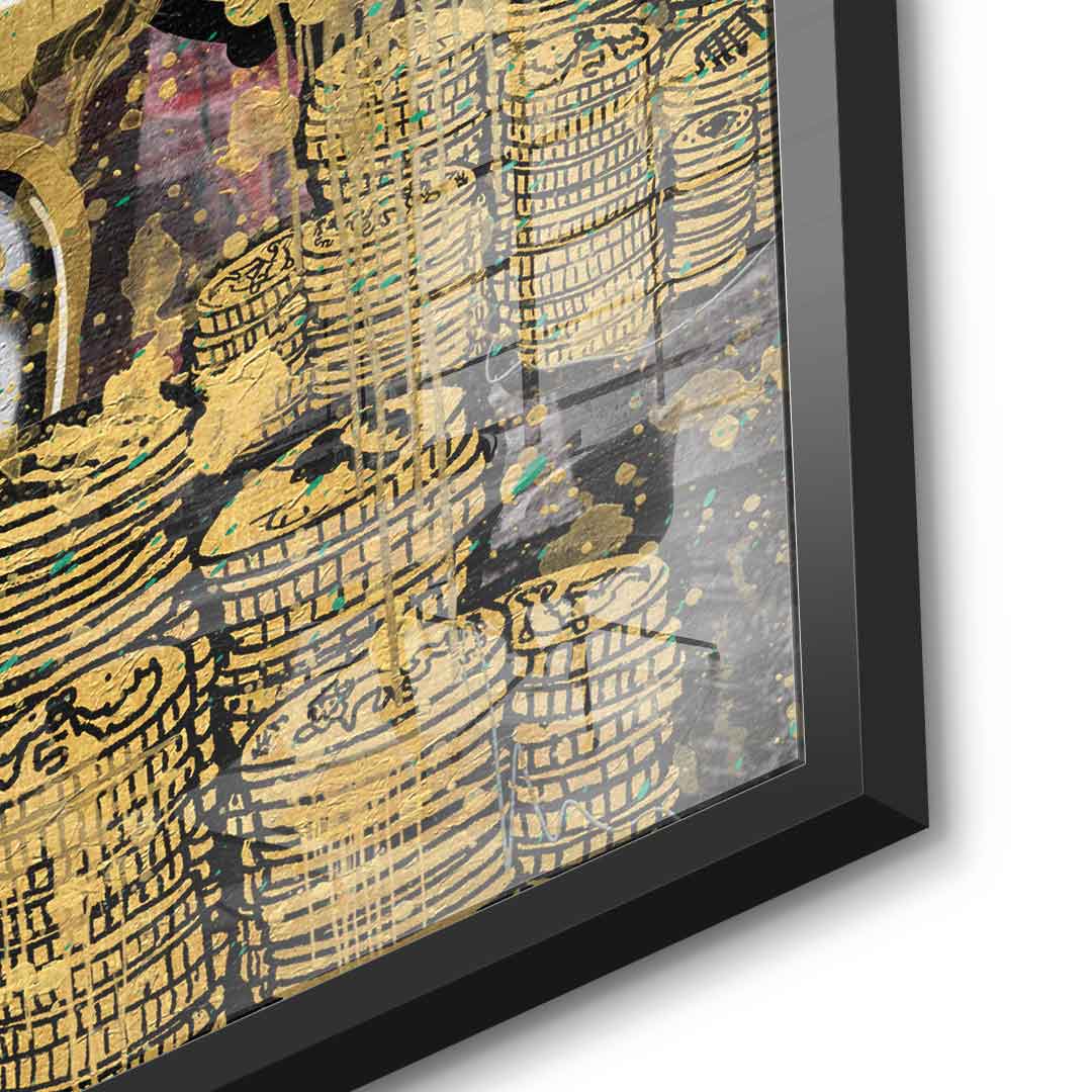 DOTCOMCANVAS 24K Feingold Bild WALK LIK€ A BO$$ - 24K Feingold