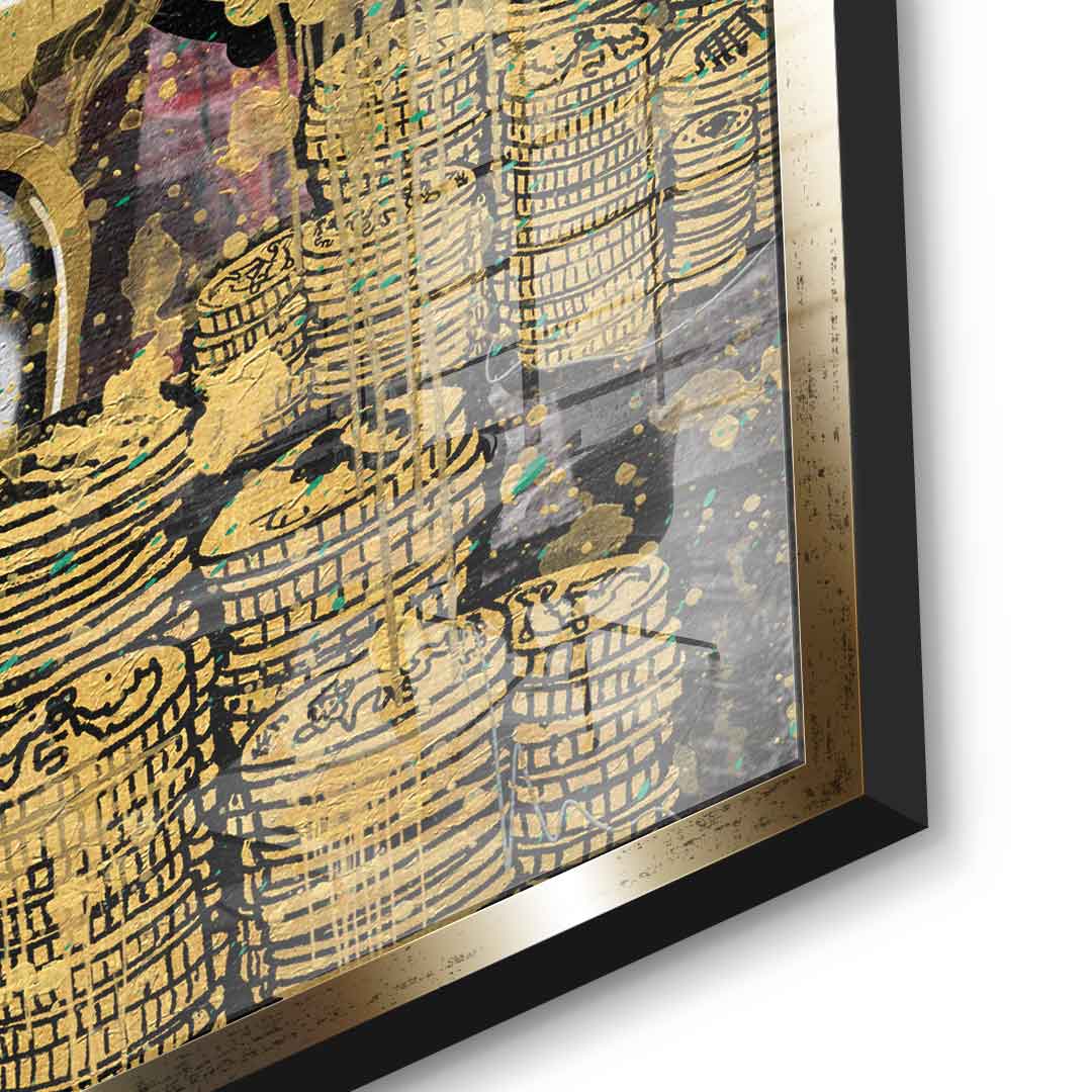 DOTCOMCANVAS 24K Feingold Bild WALK LIK€ A BO$$ - 24K Feingold