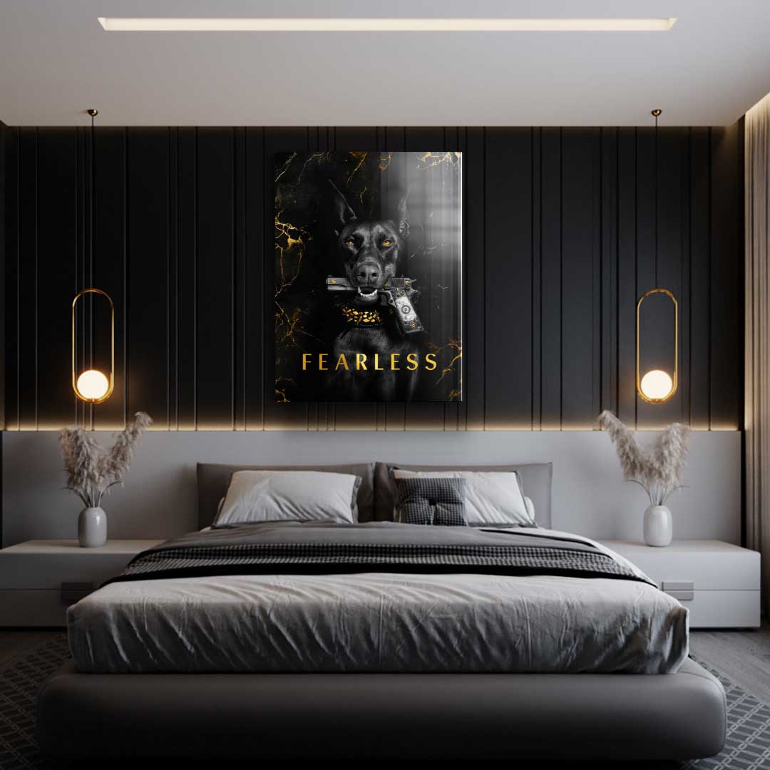 DOTCOMCANVAS 24K Feingold Bild Luxury Dog - 24K Feingold