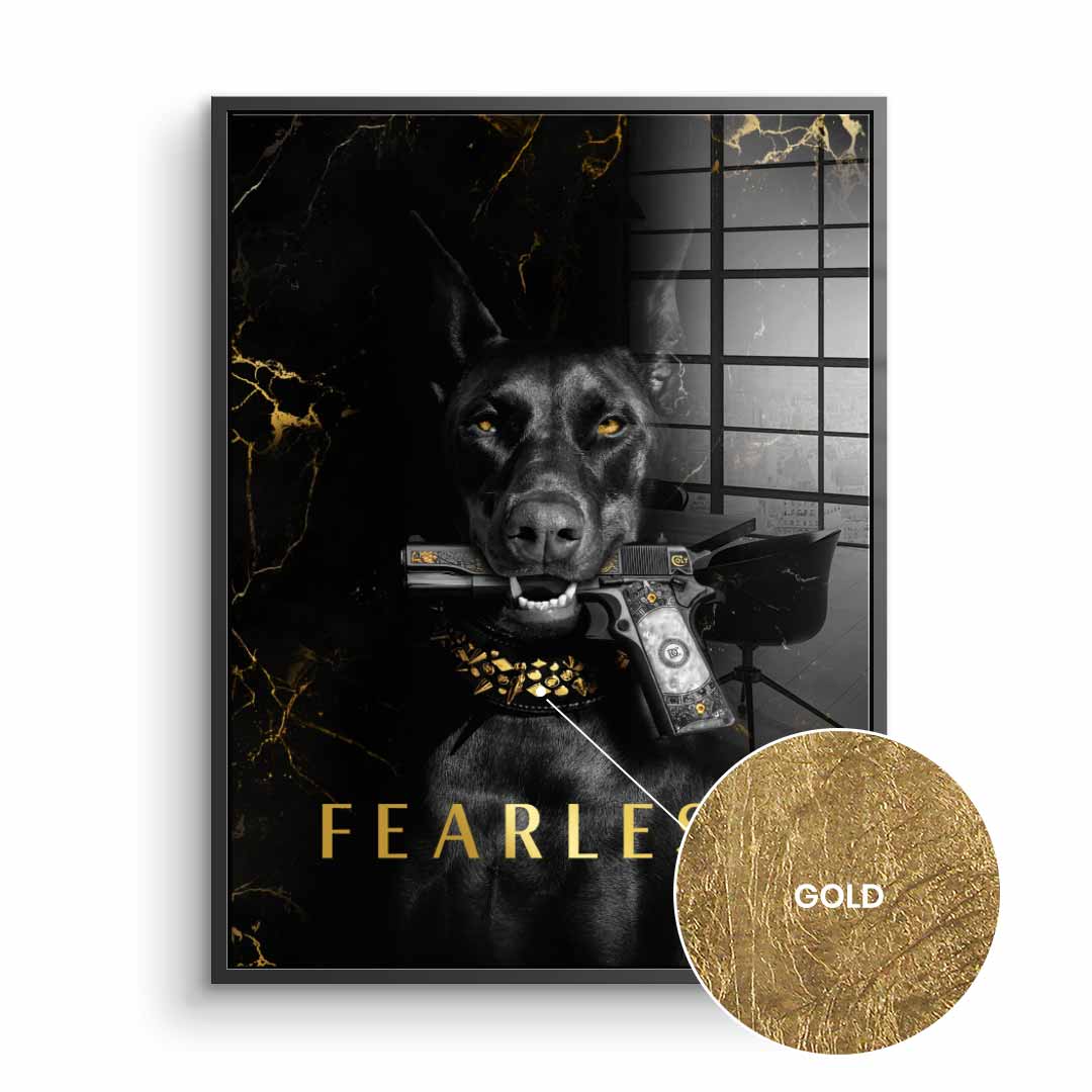 DOTCOMCANVAS 24K Feingold Bild Luxury Dog - 24K Feingold