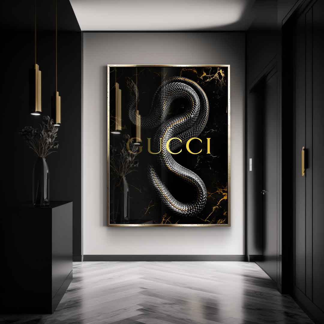 DOTCOMCANVAS 24K Feingold Bild Luxury Snake - 24K Feingold