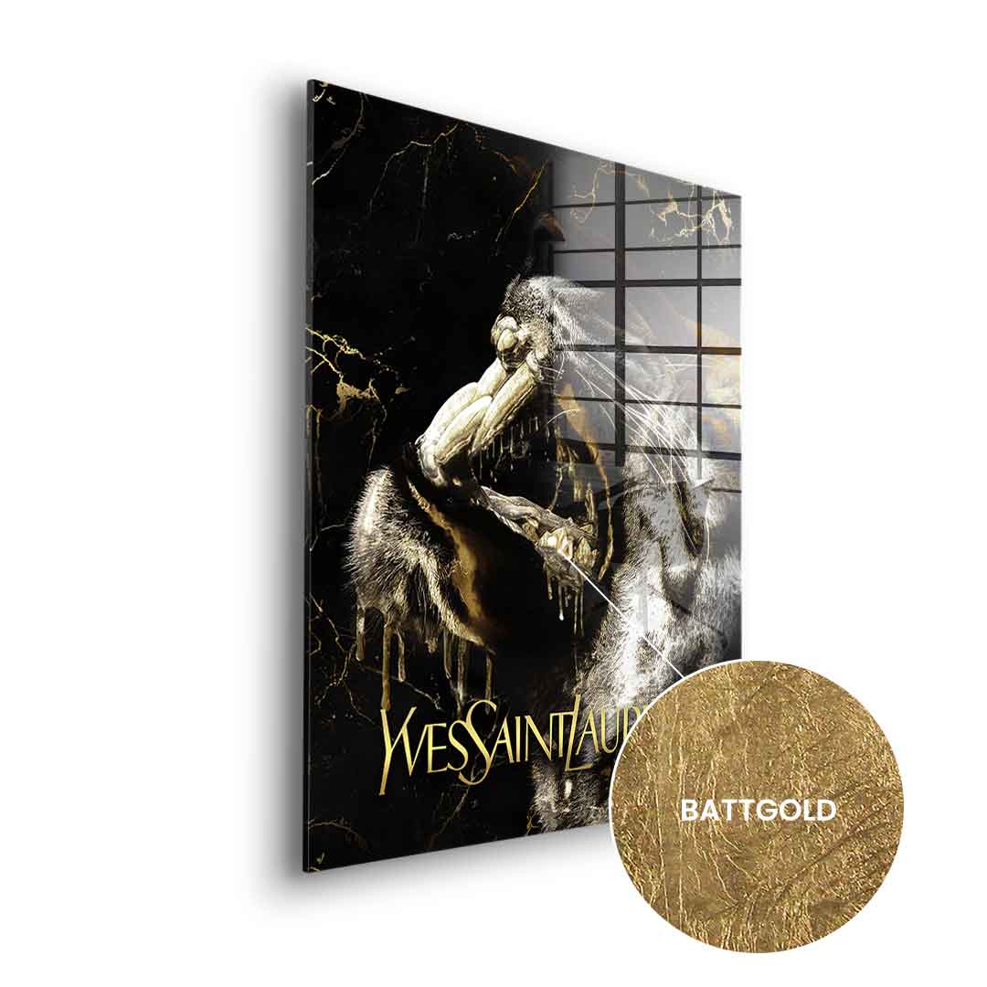 DOTCOMCANVAS 24K Feingold Bild Luxury Tiger - 24K Feingold