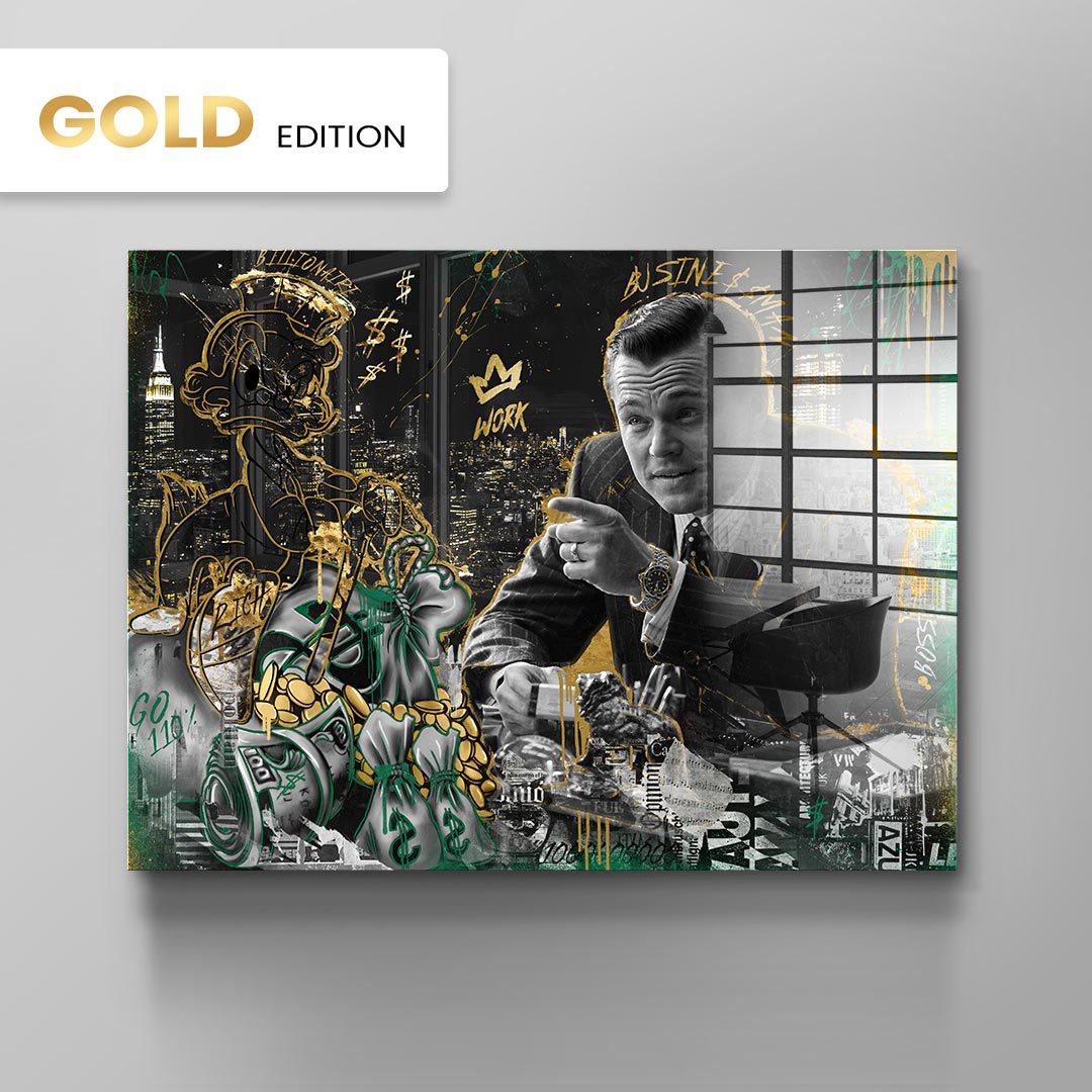 DOTCOMCANVAS 24K Feingold Bild BUSINE$$ MAN - 24K Feingold