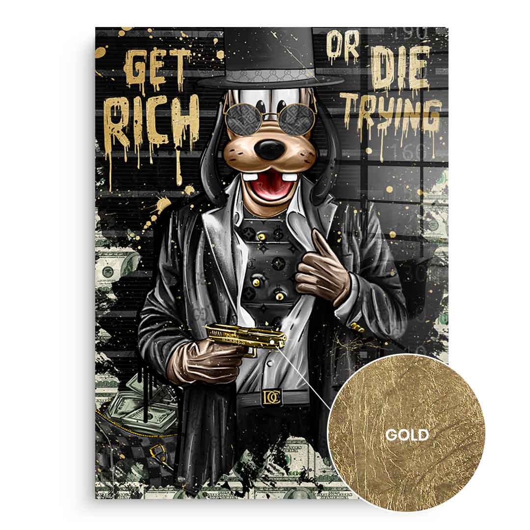 DOTCOMCANVAS 24K Feingold Bild Lucky Gangster - 24K Feingold