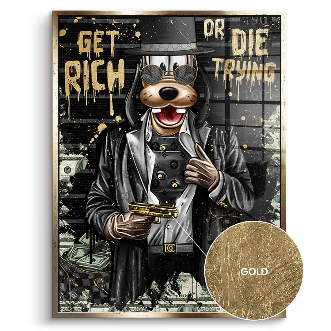 DOTCOMCANVAS 24K Feingold Bild Lucky Gangster - 24K Feingold