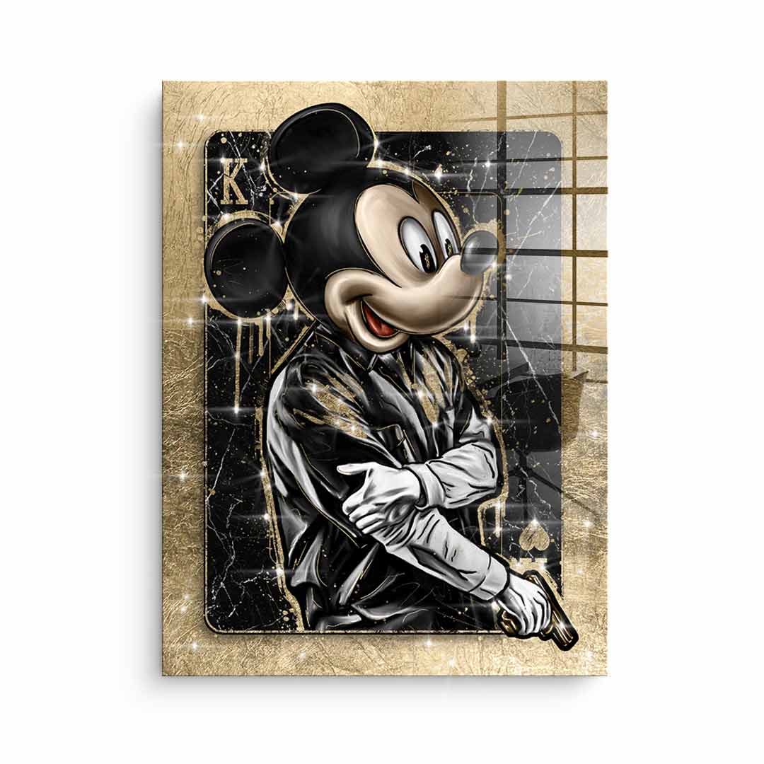 DOTCOMCANVAS 24K Feingold Bild GANGSTER KING - 24K Feingold